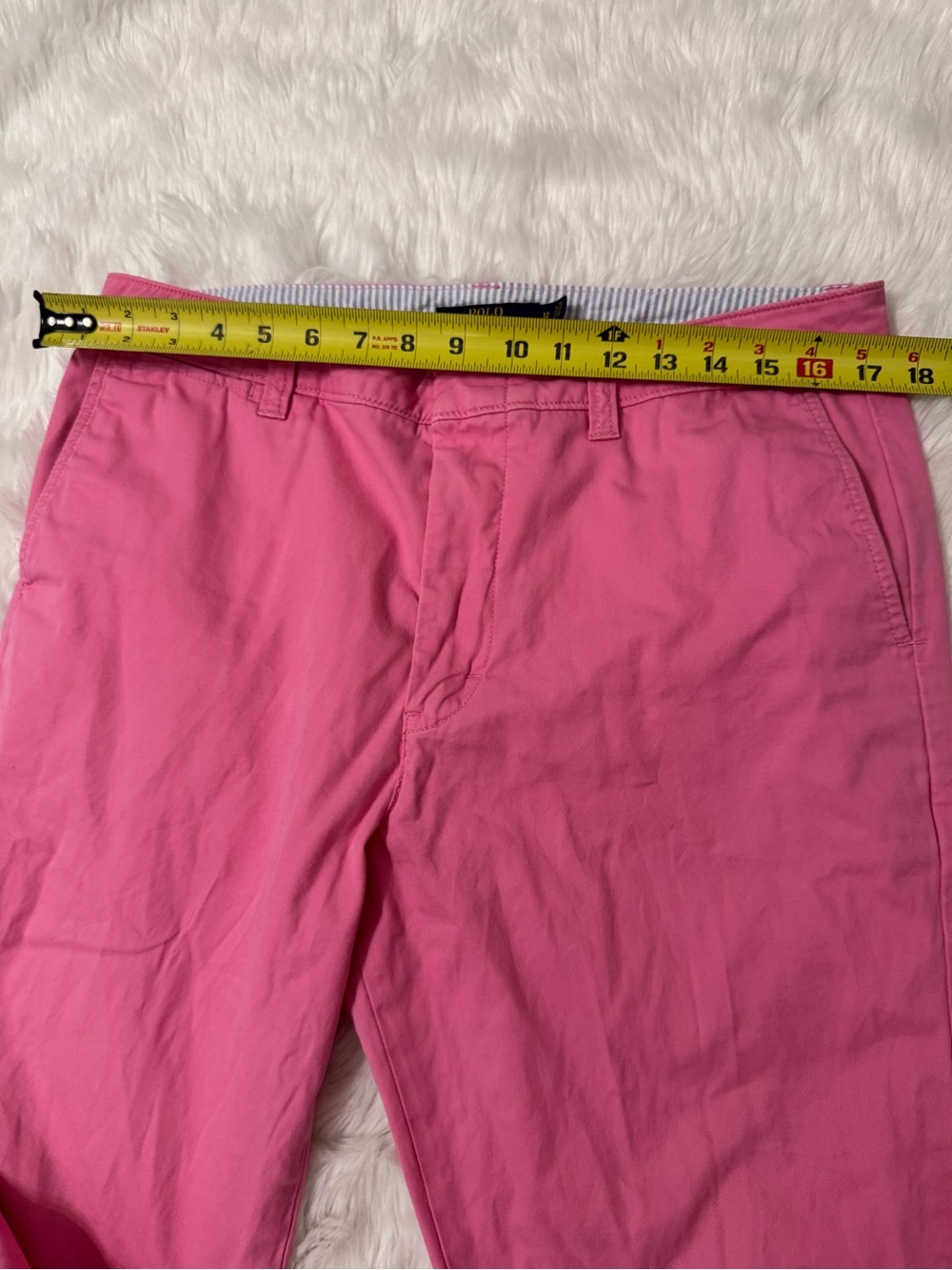 Ralph Lauren Sport Pink High Rise 100% Cotton Pants Womens Size 12 - Picture 5 of 10